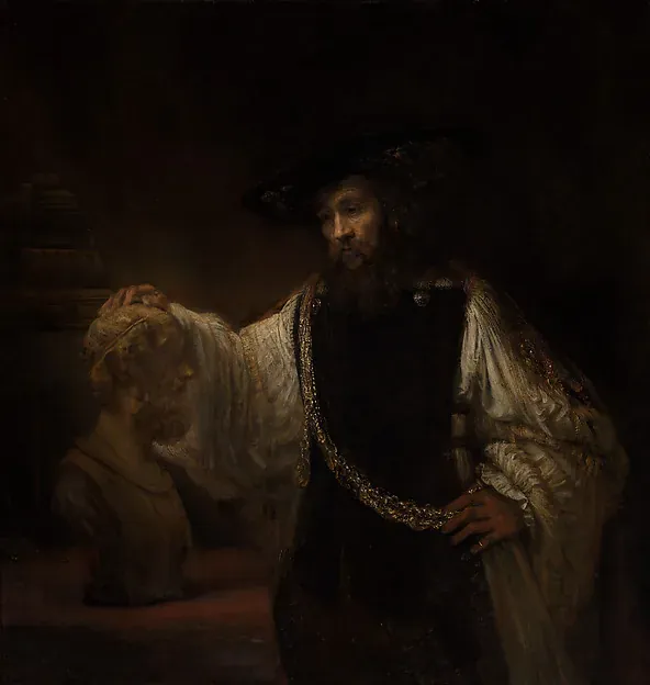 Aristotle with a Bust of Homer, Rembrandt