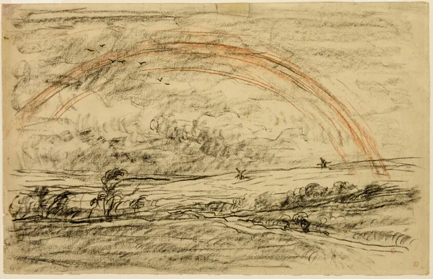 Landscape with a Rainbow, Charles François Daubigny