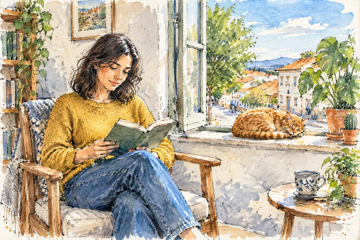 Imagen base transformada al estilo Urban sketching