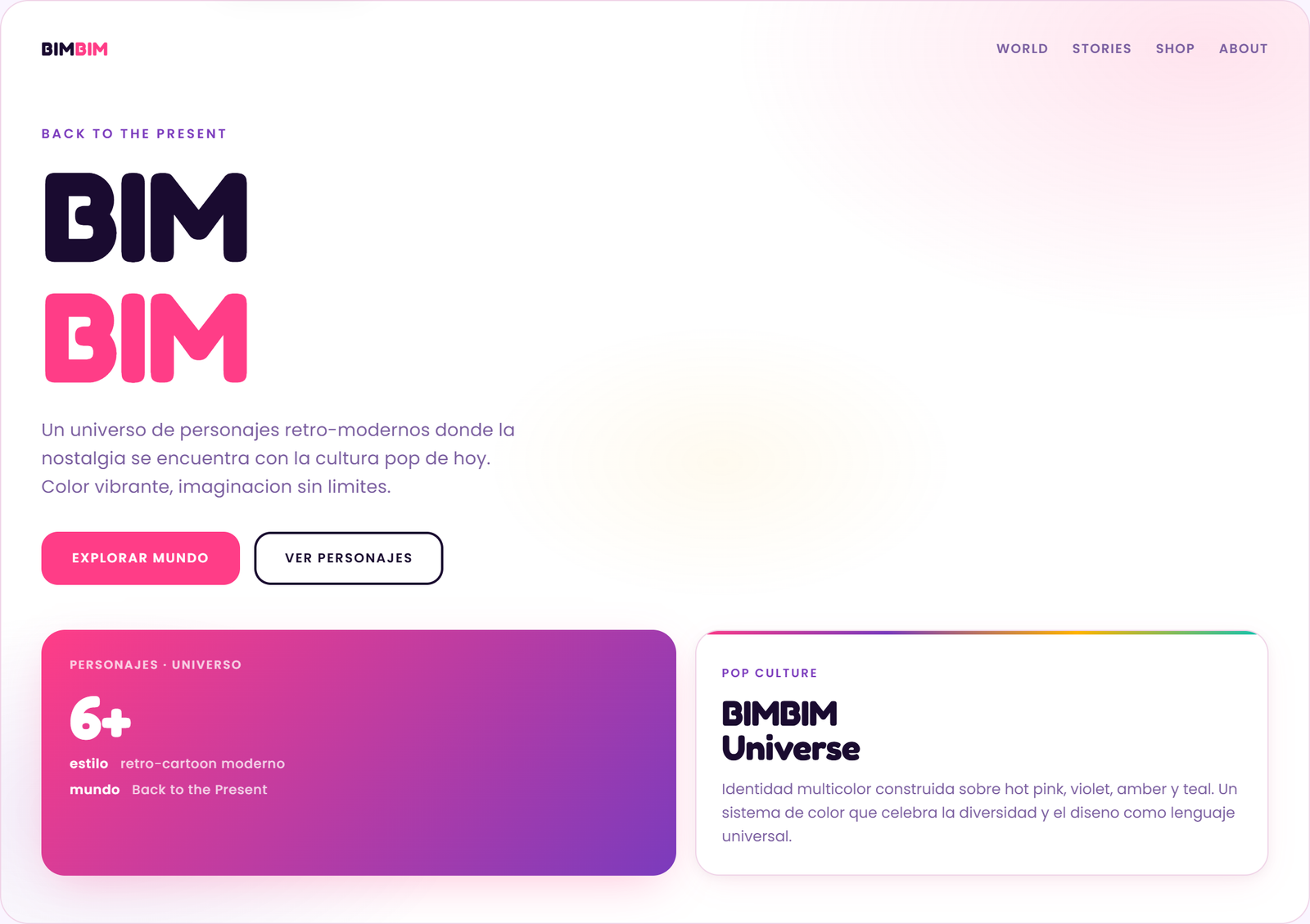 Hero del style guide BIMBIM