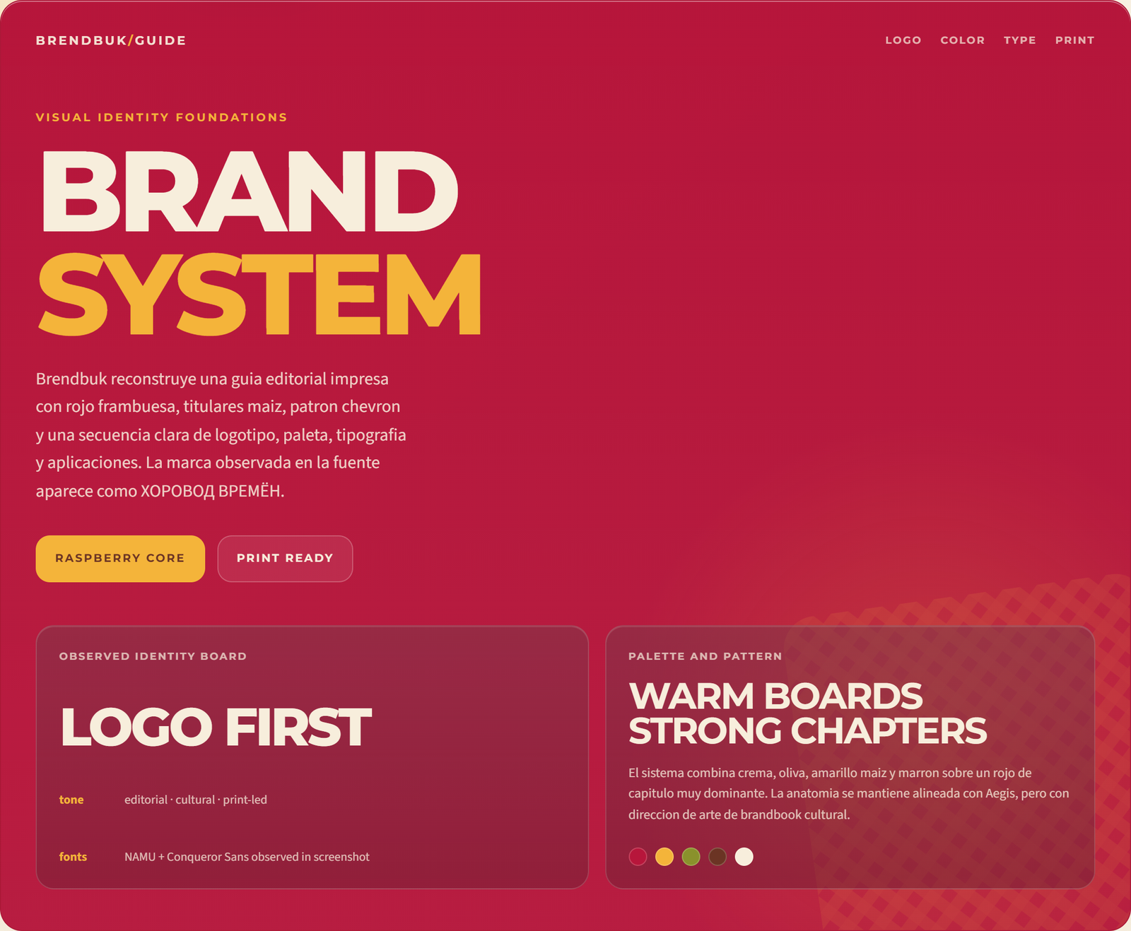 Hero del style guide Brendbuk