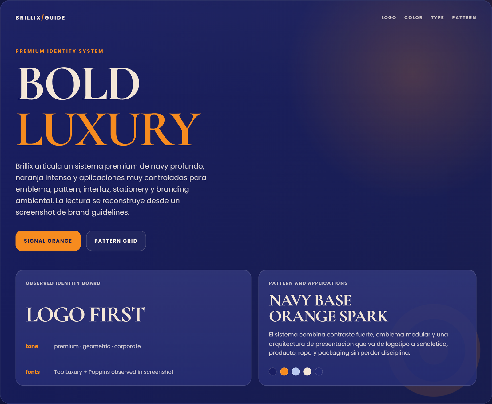 Hero del style guide Brillix