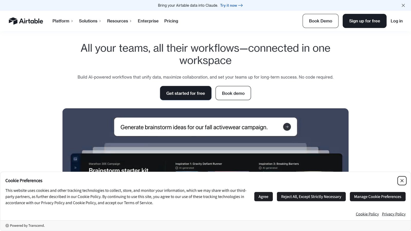 Hero del style guide Airtable