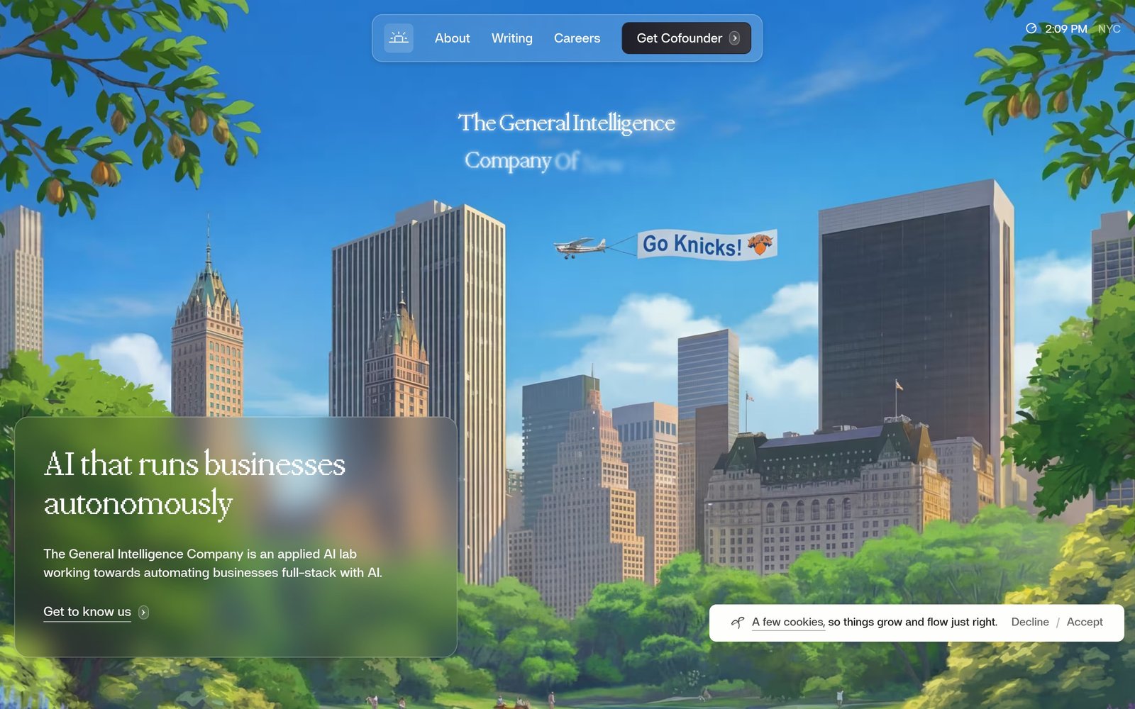Hero del style guide General Intelligence Company